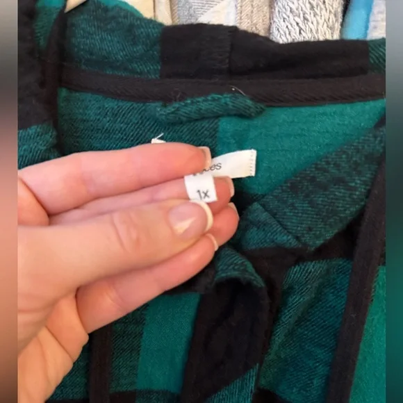 Maurices Green & Black Plaid Hoodie - Picture 3 of 3